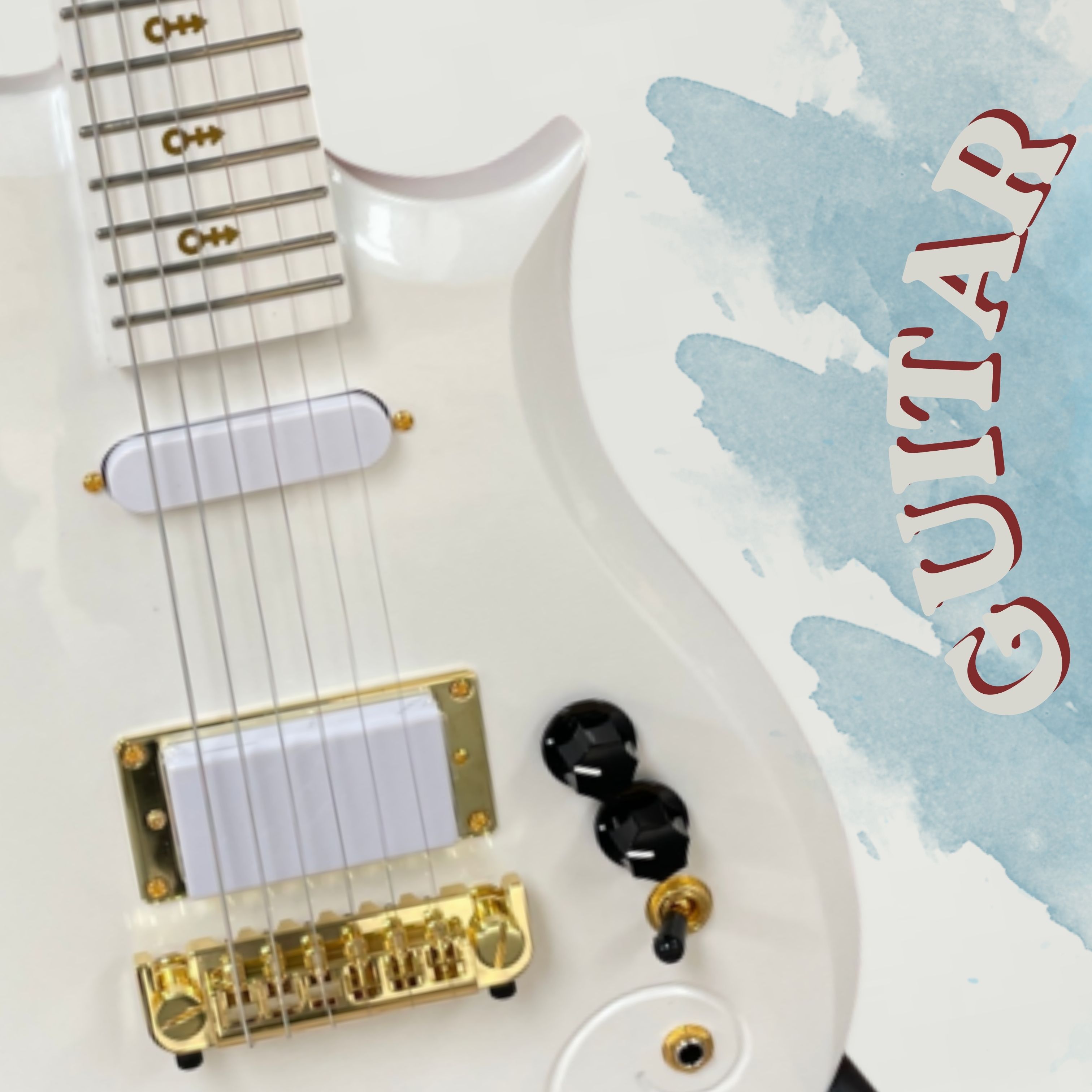 Electric Guitar Beginner - Nouvelle guitare électrique de couleur blanc