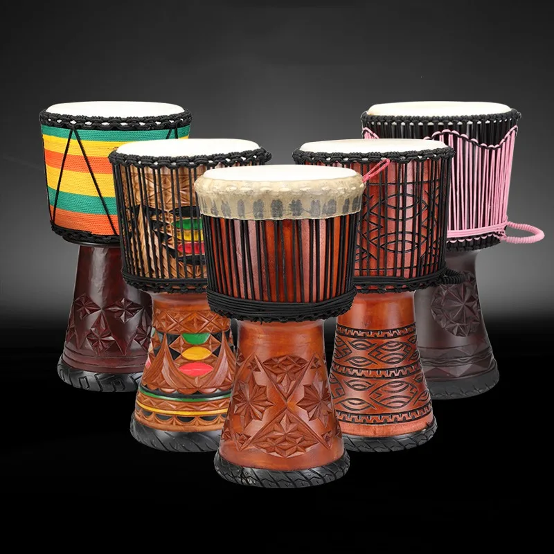 Musical Instrument African - Tambour africain Djembé en acajou de