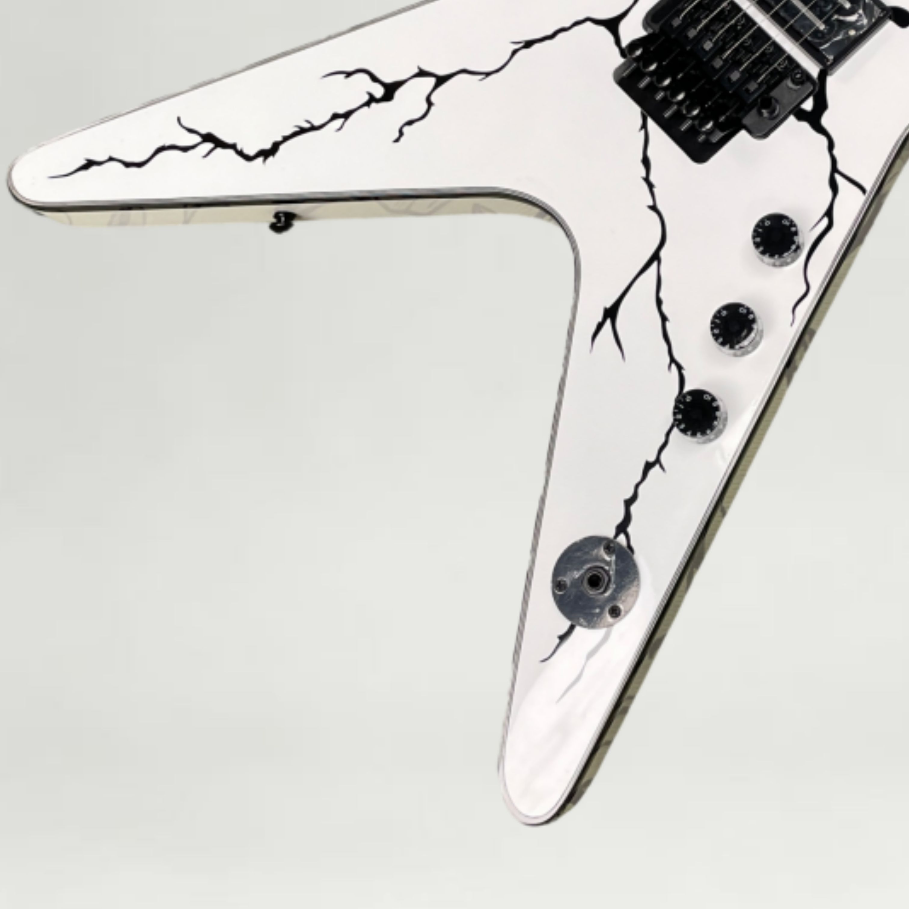 Electric Guitar Beginner - Guitare électrique, finition blanche avec motif