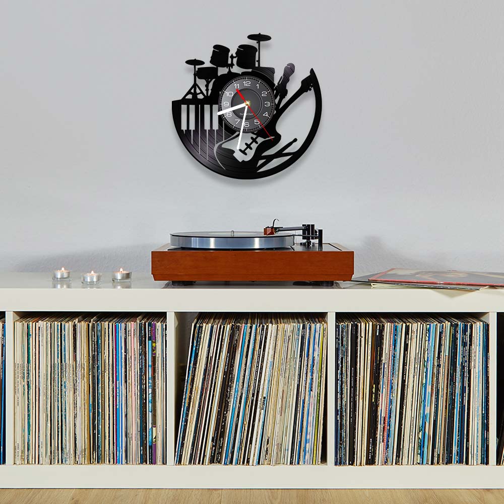 Horloge murale en vinyle avec  - Musical Instrument Groups avis et prix